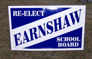 Alan Earnshaw's campaign sign